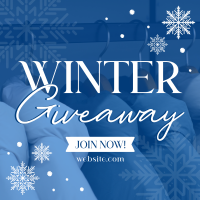 Winter Snowfall Giveaway Instagram Post Design