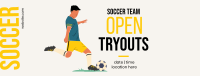 Soccer Tryouts Facebook Cover Design