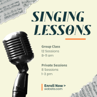 Singing Lessons Instagram Post Design