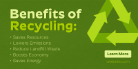 Recycling Benefits Twitter Post