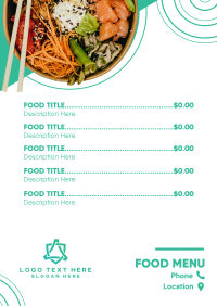 Sushi Bowl Menu Image Preview