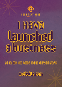 Fun Y2K Business Launch Poster