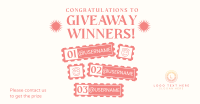 Giveaway Winners Stamp Facebook Ad