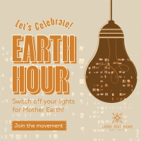 Earth Hour Light Bulb Instagram Post