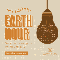 Earth Hour Light Bulb Instagram Post Image Preview