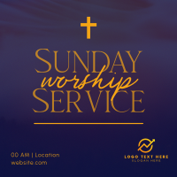 Blessed Sunday Service Instagram Post Design