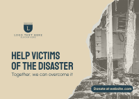 Disaster Relief Postcard Design