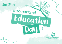 Education Day Awareness Postcard