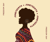 Beautiful Woman Juneteenth Facebook Post