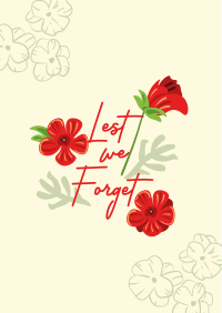 Anzac Day Poppy Flowers Flyer