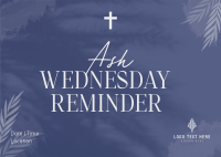 Ash Wednesday Reminder Postcard Design