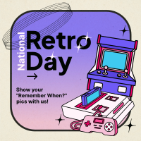 Unique Retro Day  Instagram Post