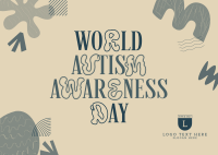 Quirky Autism Awareness Postcard