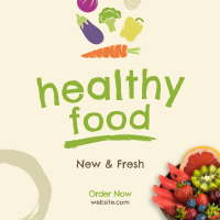 Fresh Healthy Foods Instagram Post Design