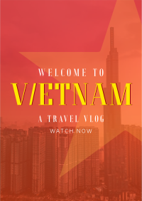 Vietnam Cityscape Travel Vlog Flyer