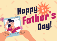 Father's Day Selfie Postcard Image Preview