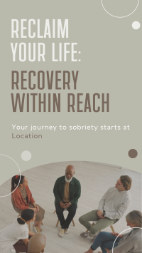 Peaceful Sobriety Support Group Instagram Story