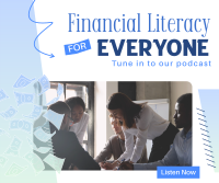 Financial Literacy Podcast Facebook Post