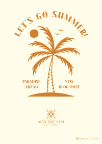 Party Palm Tree Poster