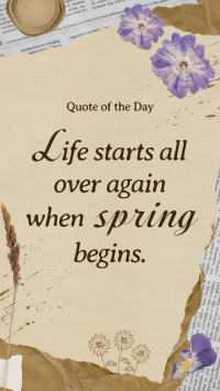 Scrapbook Spring Quote Facebook Story