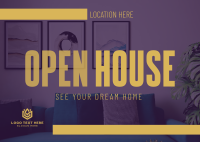 Minimalist Open House Postcard