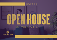 Minimalist Open House Postcard