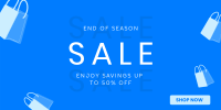 Minimalist End of Season Sale Twitter Post