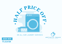 Laundry Machine Postcard