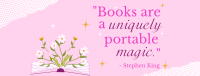 Book Magic Quote Facebook Cover Design