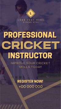 Professional Cricket Coach Instagram Reel Design