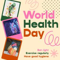 Retro World Health Day Linkedin Post