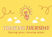Thinking Thursday Ideas Postcard