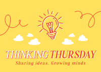 Thinking Thursday Ideas Postcard Design