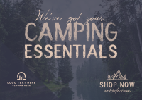 Camping Gear Essentials Postcard