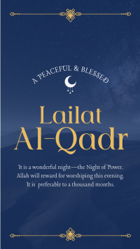 Peaceful Lailat Al-Qadr Instagram Story Design