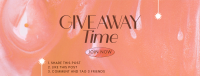 Giveaway Time Announcement Facebook Cover Image Preview