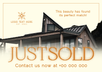 Classy Just Sold Real Estate Postcard