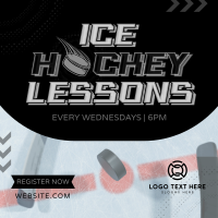 Ice Hockey Lessons Linkedin Post