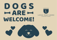 Dogs Welcome Postcard