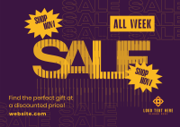 Playful All Week Sale Postcard