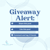 Giveaway Alert Instructions Instagram Post