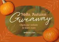 Hello Autumn Giveaway Postcard