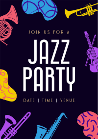 Groovy Jazz Party Poster