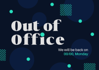 Out of Office Corporate Postcard