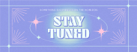 Minimalist Stay Tuned Facebook Cover Design