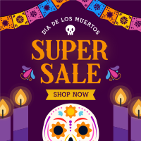 Candle Vigil  De Los Muertos Sale Instagram Post Design