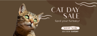 Cat Day Sale Facebook Cover Design