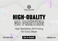 Futuristic 3D Printing Postcard Design