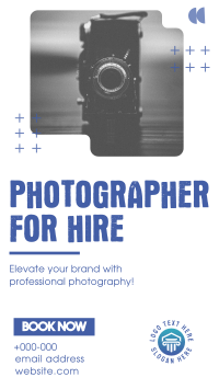 Photographer for Hire Facebook Story