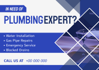 Diamond Plumbing Expert Postcard